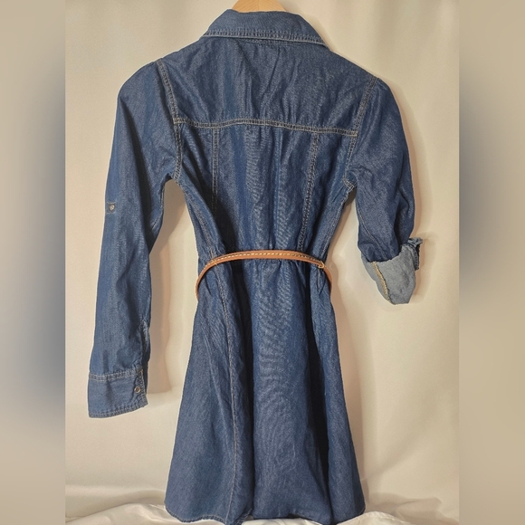 Justice Girls Size 16 Blue Denim Shirt Dress – Stylish & Comfy! - Picture 7 of 8
